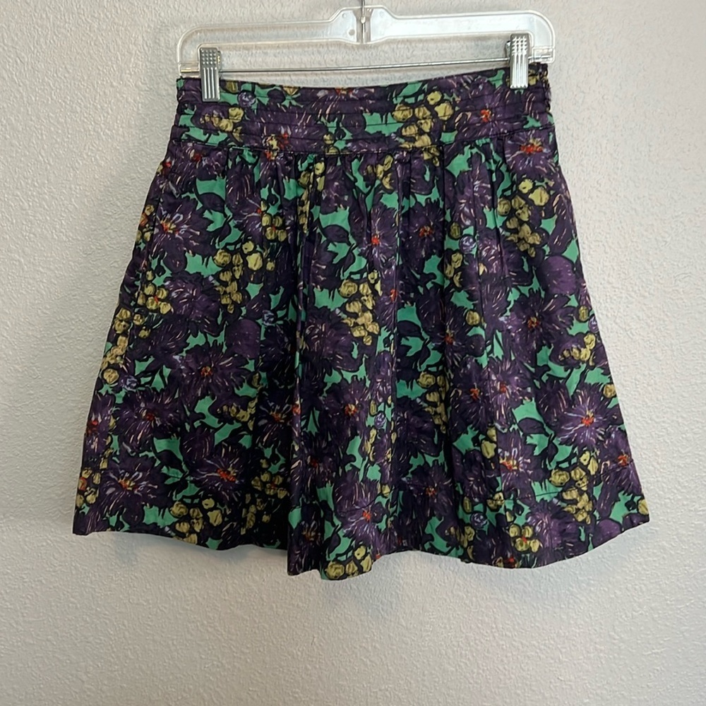 JCrew Elsie NightFall Floral Skirt Size 4